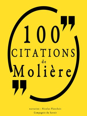 cover image of 100 citations de Molière